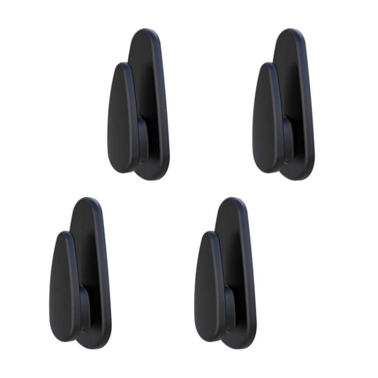 4pcs /Set Car Dashboard Adhesive Multifunctional Small Hook(Black)