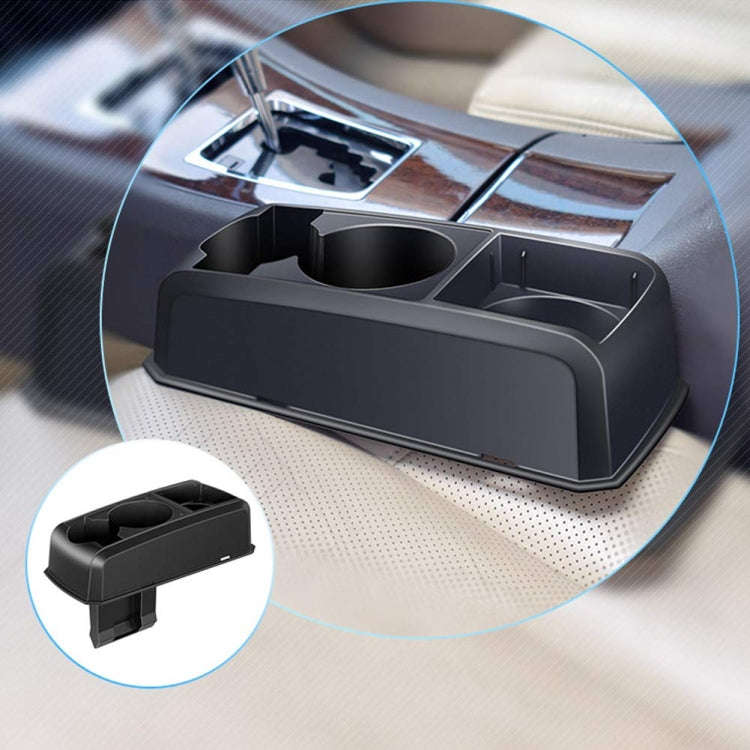 Car Seat Gap Armrest Cup Holder Storage Box(Black)