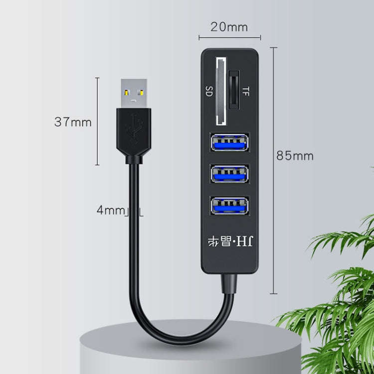 JINGHUA Z30 5-In-1 Docking Station Laptop USB2.0 Hub(Black)