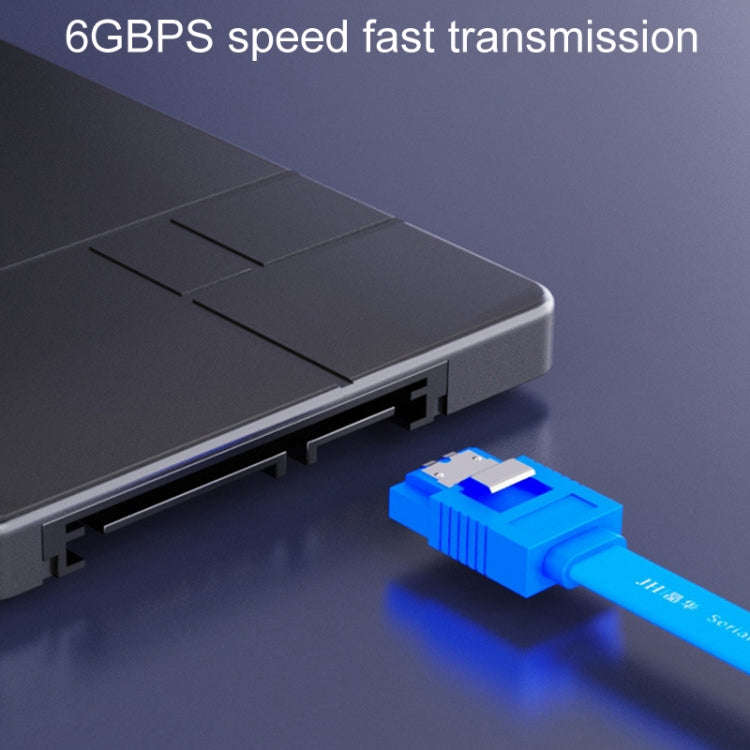 0.45m JINGHUA U510B High Speed SATA3.0 SSD Serial Cable(Black Straight To Bend)