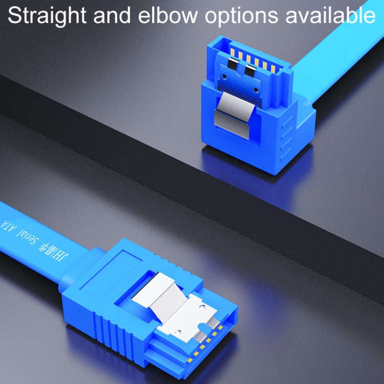 0.45m JINGHUA U510B High Speed SATA3.0 SSD Serial Cable(Black Straight To Straight)
