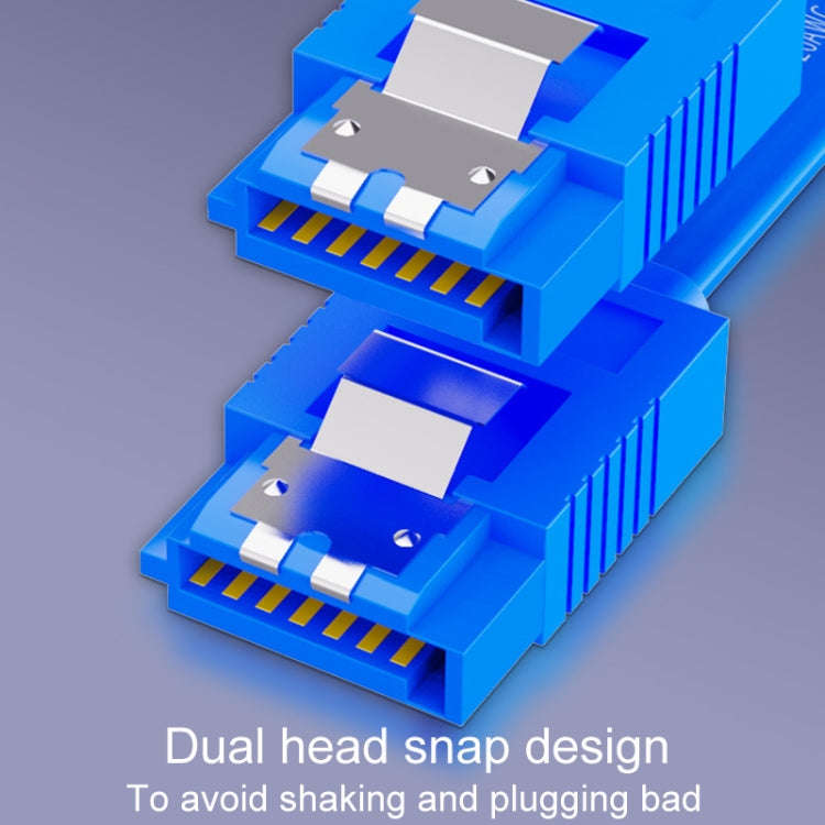 0.45m JINGHUA U510B High Speed SATA3.0 SSD Serial Cable(Blue Straight To Straight)