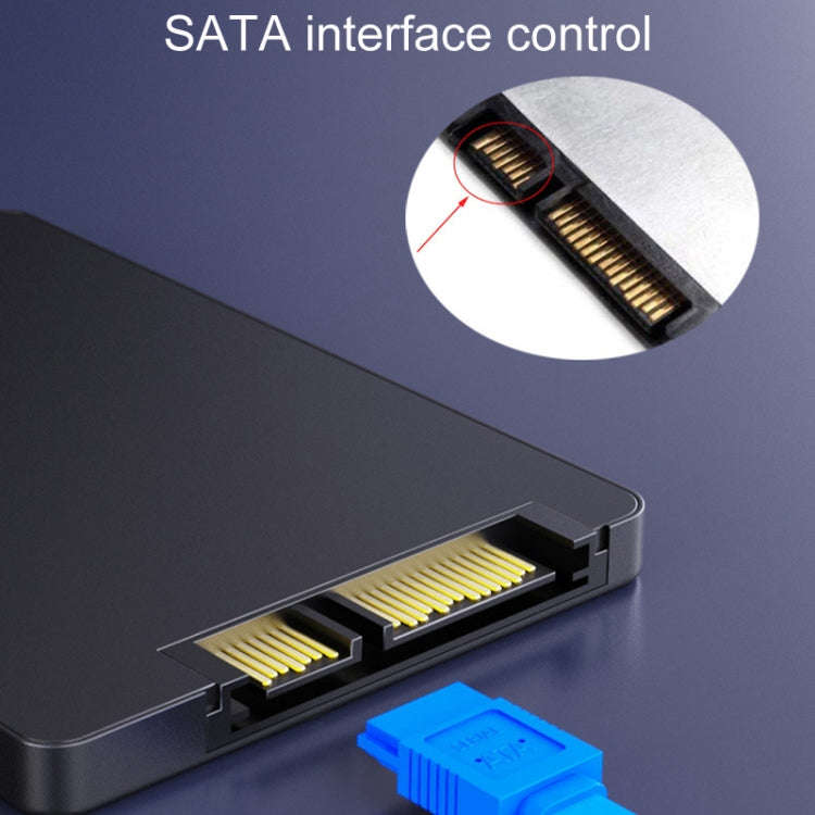 0.45m JINGHUA U510B High Speed SATA3.0 SSD Serial Cable(Black Straight To Bend)