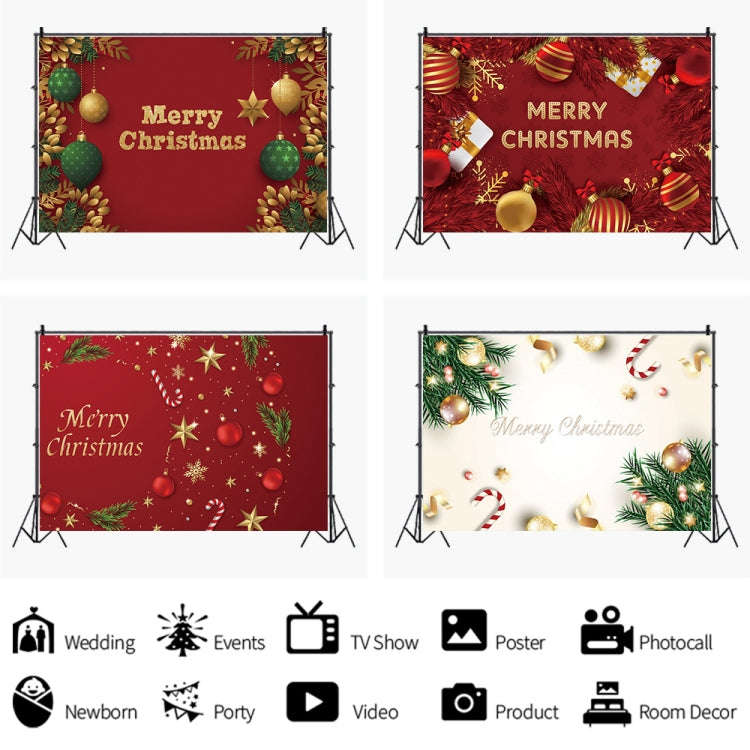 120x80cm Merry Christmas Candy Balloon Photography Background, Color: 12800232