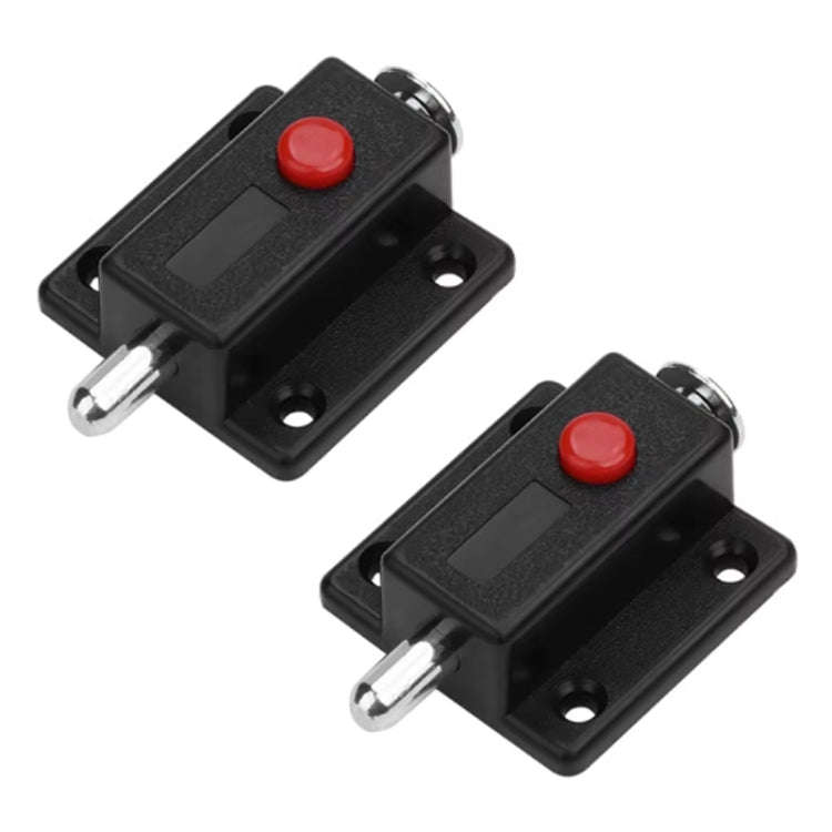 2pcs Plastic Cabinet Door Spring Latch Window Door Bolts Safety Latch Lock, Style: Without Lid Black