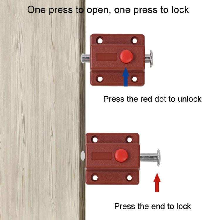 2pcs Plastic Cabinet Door Spring Latch Window Door Bolts Safety Latch Lock, Style: With Lid Black