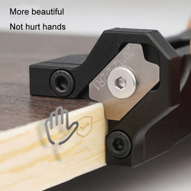 Woodworking Edge Banding Manual Arc Trimmer Board Chamfering Fillet Scraper, Specification: With ...