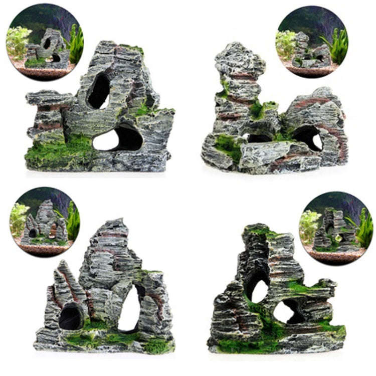 Aquarium Aquascape Accessories Resin Fish Tank Wigwam Landscape Decoration, Style: Model B