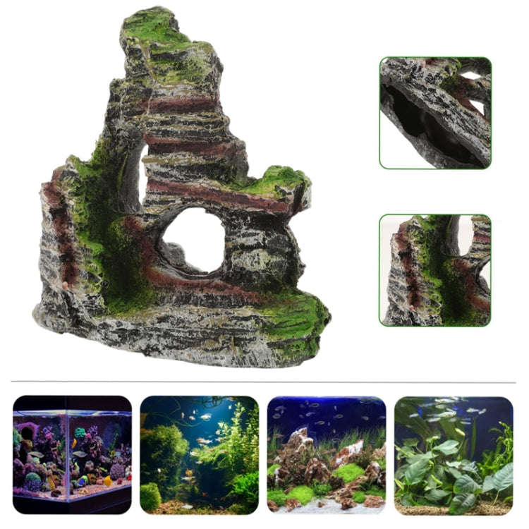 Aquarium Aquascape Accessories Resin Fish Tank Wigwam Landscape Decoration, Style: Model B