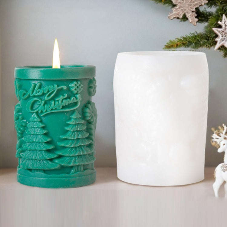 Christmas Aromatherapy Candle Cylinder DIY Silicone Mold, Style: ZL-846