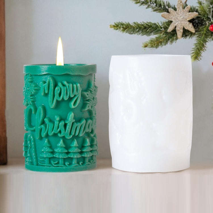 Christmas Aromatherapy Candle Cylinder DIY Silicone Mold, Style: ZL-850