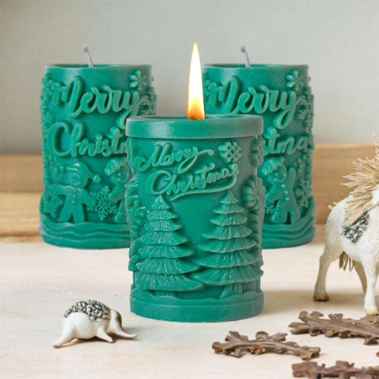 Christmas Aromatherapy Candle Cylinder DIY Silicone Mold, Style: ZL-850
