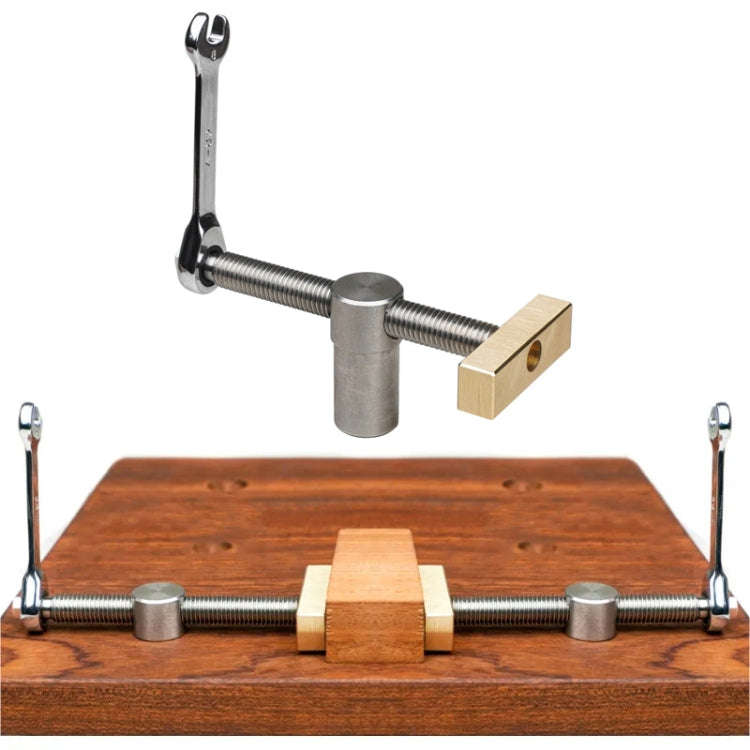 Woodworking Adjustable Desktop Vise Dowel Fast Fixed Clip Clamp Ratchet, Style: 19mm Silver