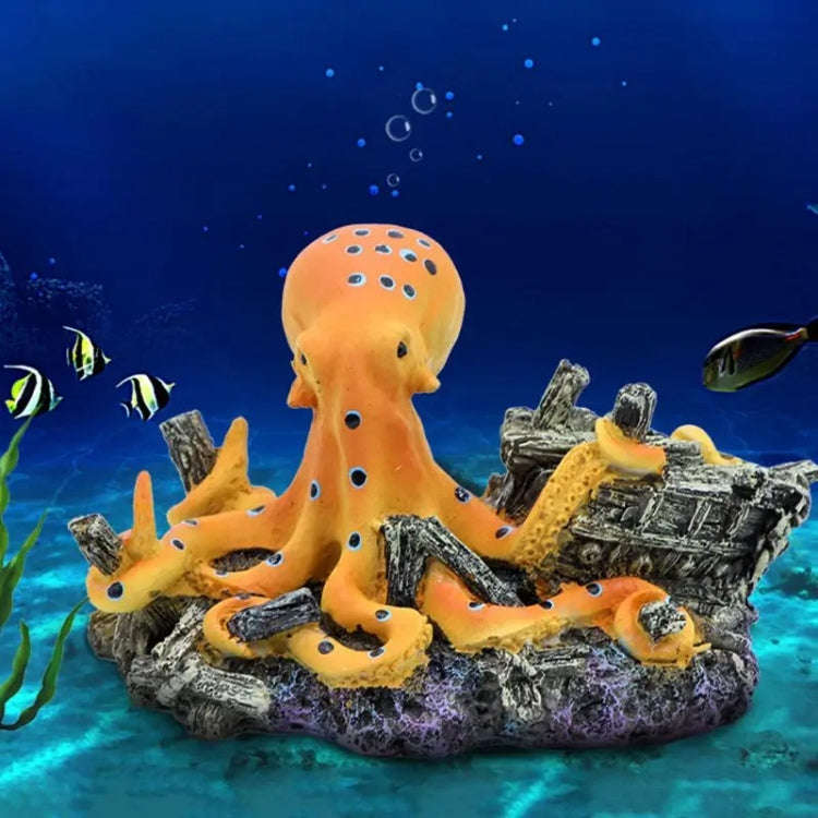 Simulation Octopus Fish Tank Aquascape Aquarium Decoration Ornament Reptile Animal Wigwam
