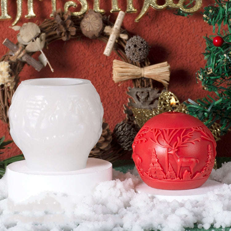 Christmas Ball Elk Scented Candle DIY Mold, Style: D ZL-76