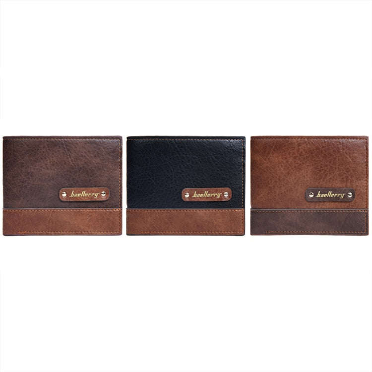 Baellerry DR112 RFID Anti-theft Splicing Horizontal Thin Zipper Wallet Card Holder(Light Brown)