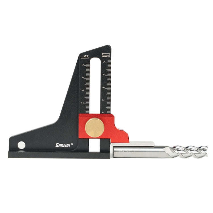 Ganwei Woodworking Height Gauge 0-50mm Aluminum Alloy Adjustable Tablesaw Depth Measuring Tool(Bl...