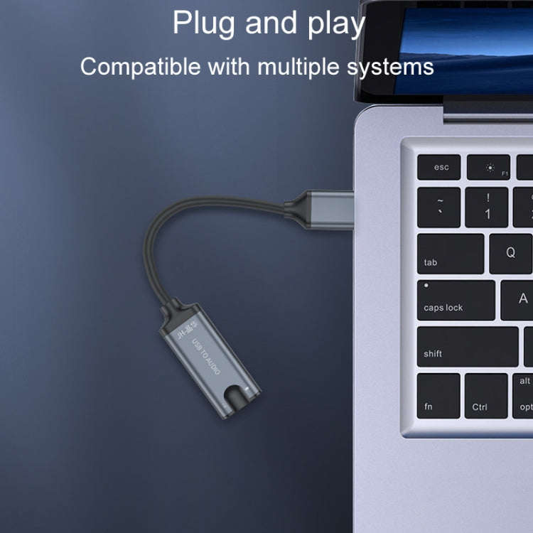 0.2m JINGHUA Z17 USB Sound Card With Cable Cell Phone Earphone Audio Converter
