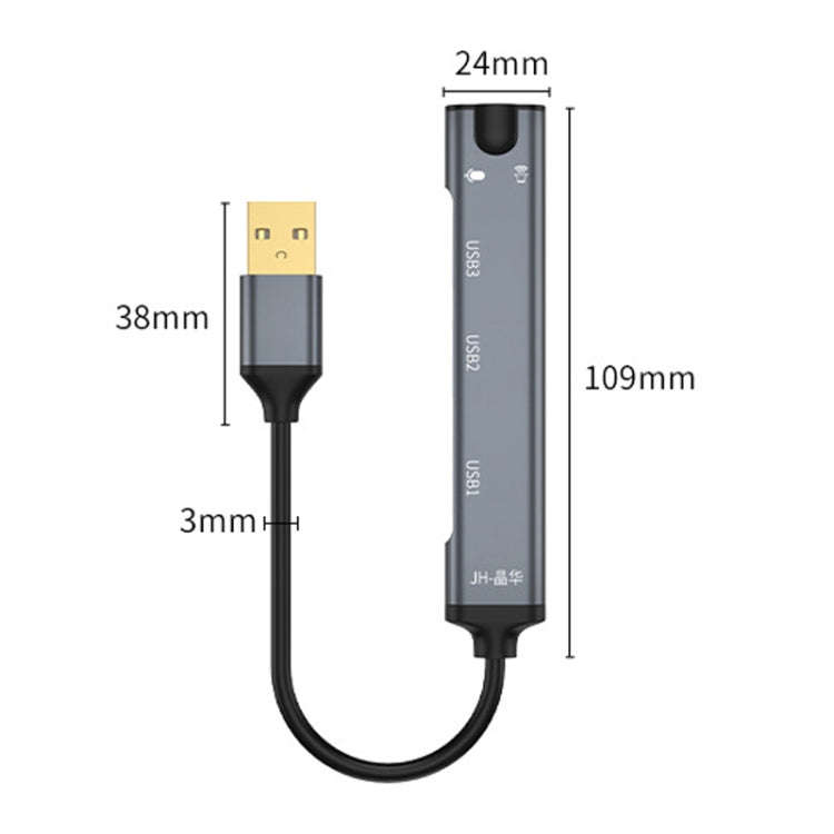 JINGHUA N800 Drive Free Sound Card Computer To Docking Station With Audio Interface, Interface: USB