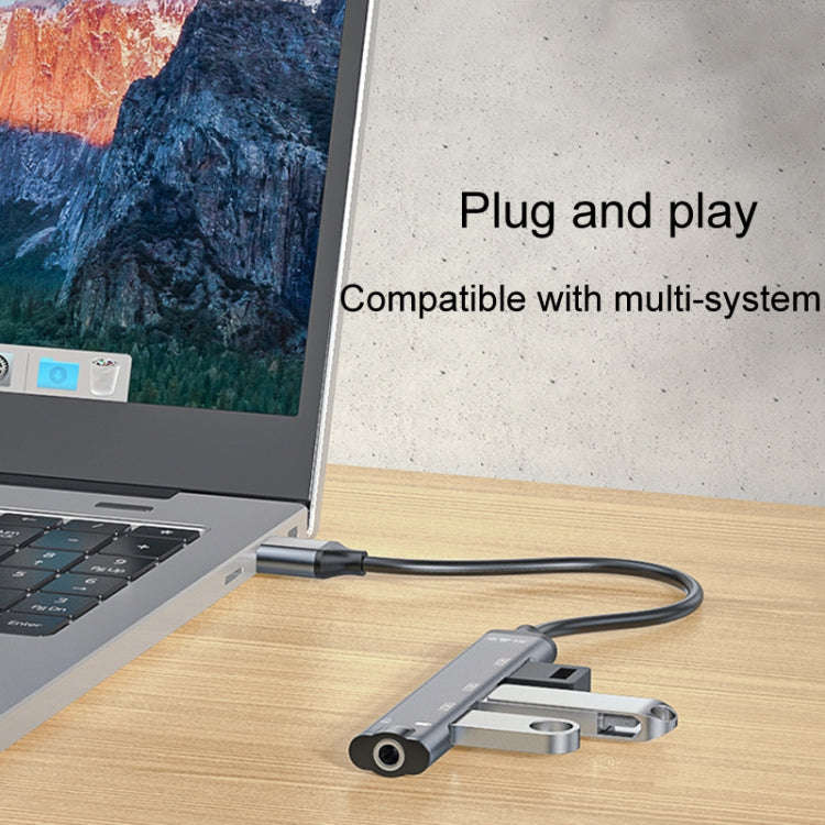 JINGHUA N800 Drive Free Sound Card Computer To Docking Station With Audio Interface, Interface: USB