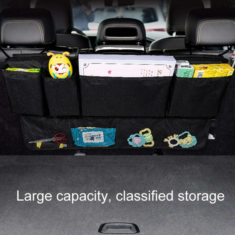 Car SUV Rear Seat Widening Organizing Storage Bag(Black)