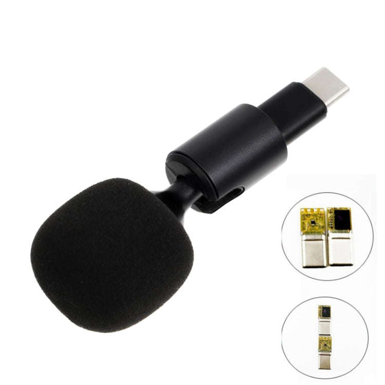 Mobile Phone Live Broadcast Microphone, Style: TYPE-C Straight Head Realtek Solution (Sponge Cover)