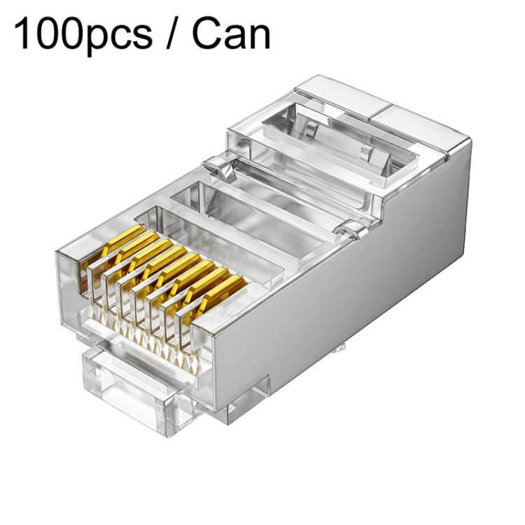 1U 100pcs / Can JINGHUA S688 Gigabit Transport Cabling Extruded Super Cat6 Dual Shield RJ45 8P8C ...