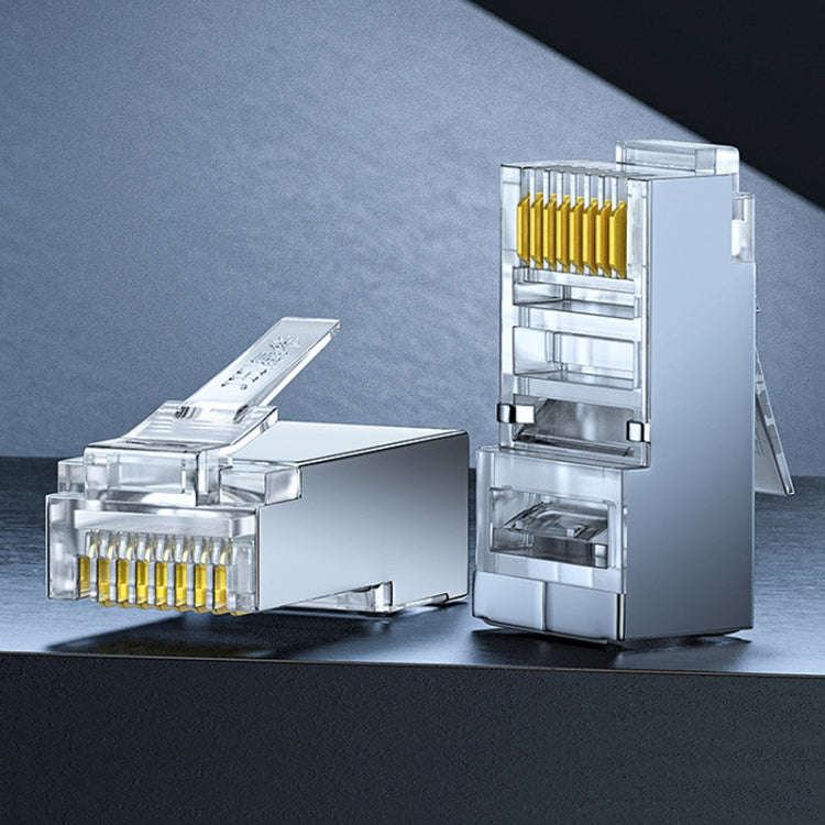 1U 100pcs / Can JINGHUA S688 Gigabit Transport Cabling Extruded Super Cat6 Dual Shield RJ45 8P8C ...