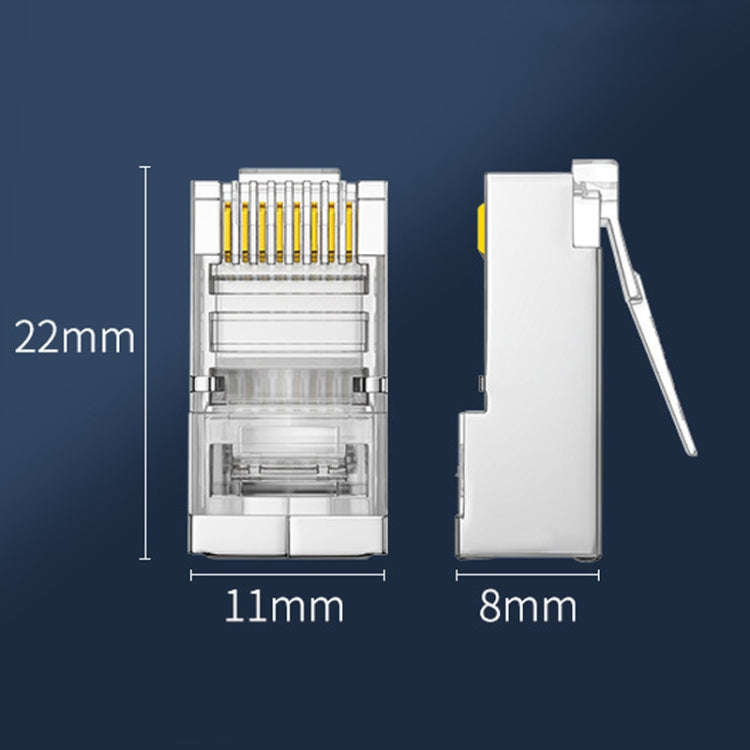 1U 100pcs / Can JINGHUA S688 Gigabit Transport Cabling Extruded Super Cat6 Dual Shield RJ45 8P8C ...
