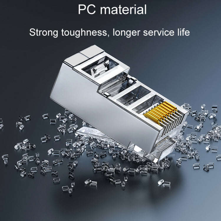 1U 100pcs / Can JINGHUA S688 Gigabit Transport Cabling Extruded Super Cat6 Dual Shield RJ45 8P8C ...