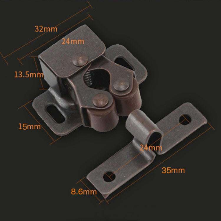 5pcs Antique Old- Style Short Foot Door Clip Buckle Household Closet Cabinet Door Catches, Style:...