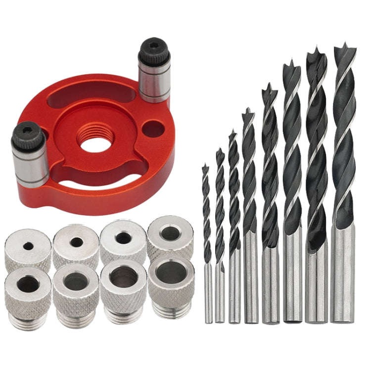 Woodworking Drill Locator Self Centering Dowelling Jig Hole Puncher Locator, Model: With 3-10mm D...
