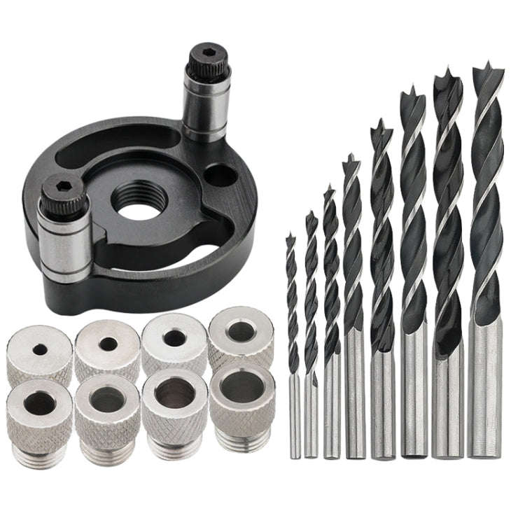 Woodworking Drill Locator Self Centering Dowelling Jig Hole Puncher Locator, Model: With 3-10mm D...
