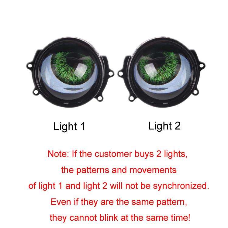 3-inch Car Motorcycle LED Demon Eye Light Modification(23 Modes With Lens)