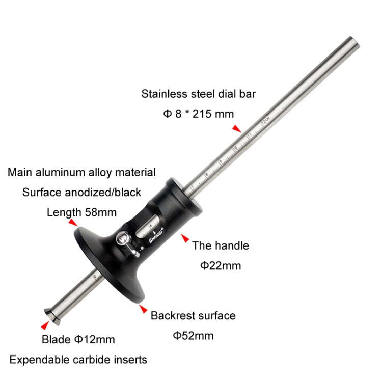 Ganwei European Scriber Simple Marking Gauge Ruler Parallel Line Drawing Woodworking Tool(Fixed B...