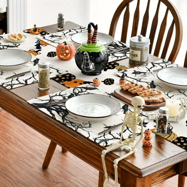 Halloween Black Crow Placemat Restaurant Decoration Insulation Pad(Crow)