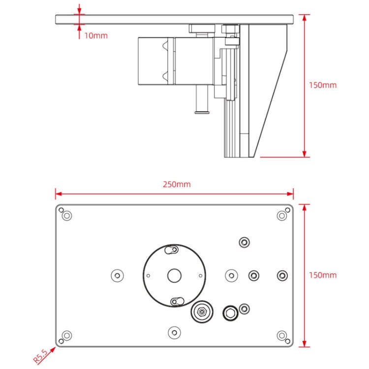 Ganwei MG0-000-0059 Edge Trimming Machine Inverted Lifter Fine Adjustment Woodworking Milling Cut...