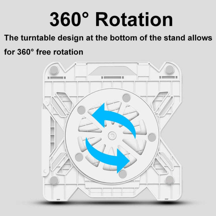 ICE COOREL E5 Laptop Folding And Lifting Cooling Bracket With Mobile Phone Holder White with Rota...