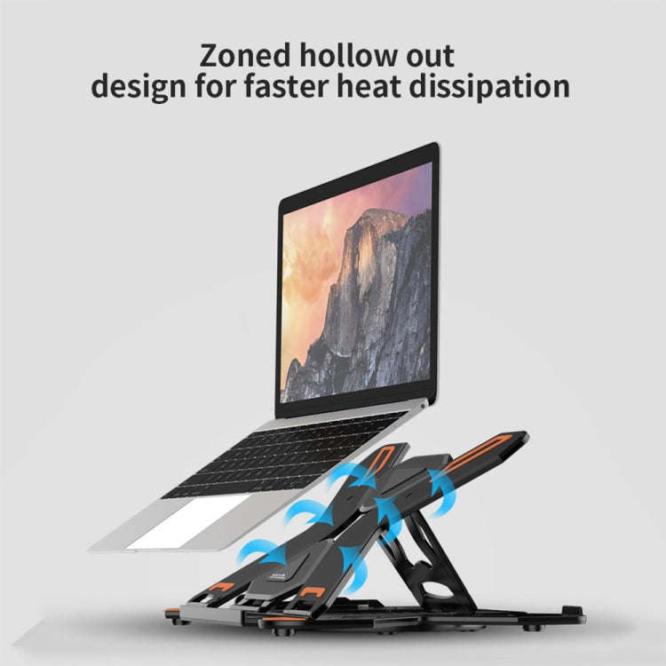 ICE COOREL E5 Laptop Folding And Lifting Cooling Bracket With Mobile Phone Holder White with Rota...