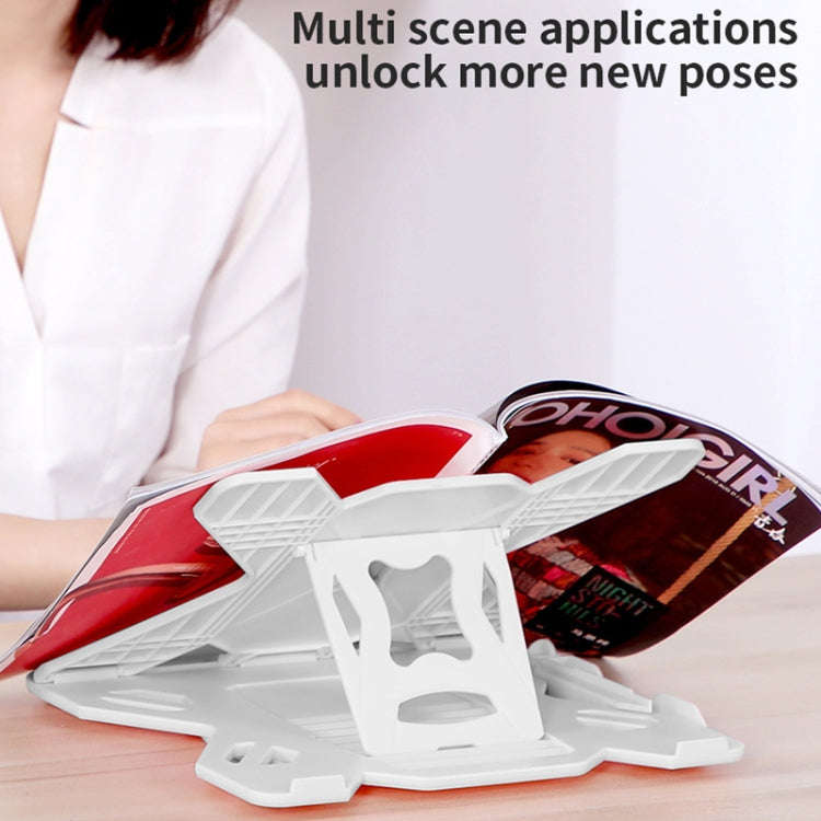 ICE COOREL E5 Laptop Folding And Lifting Cooling Bracket With Mobile Phone Holder White with Rota...