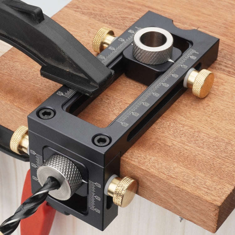 MG0-000-0011 2 In 1 Flat Head Cross Oblique Drill Hole Puncher Locator Doweling Jig Bed Cabinet S...