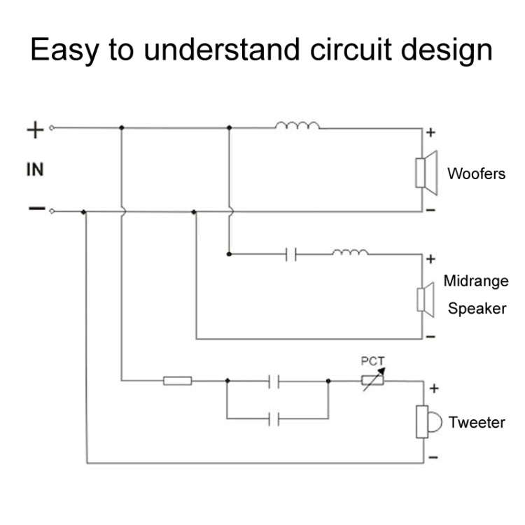 WEAH-338 High Medium And Low 3-Way Audio Crossover Hi-Fi Speaker Conversion Divider