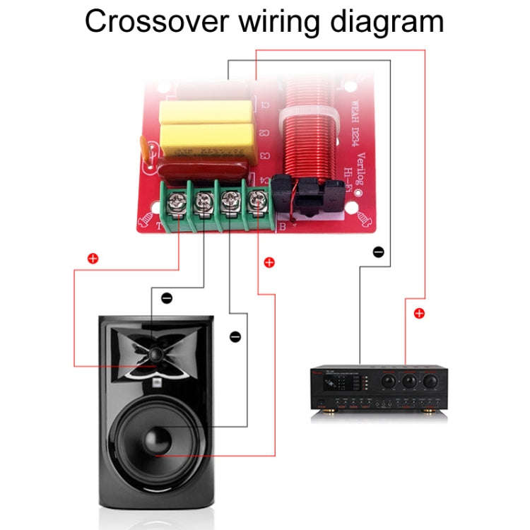 D234 High And Low 2-Way Audio Crossover Hi-Fi Speaker Conversion Divider