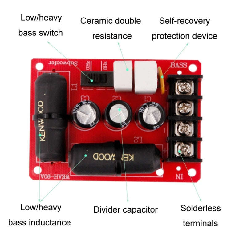 WEAH-90A DIY Audio Bass Crossover Solderless High Power Divider