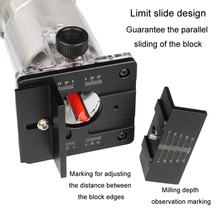 2 In 1 Woodworking Trimming Slotting Bracket Invisible Fasteners Wardrobe Opening Punching Locato...