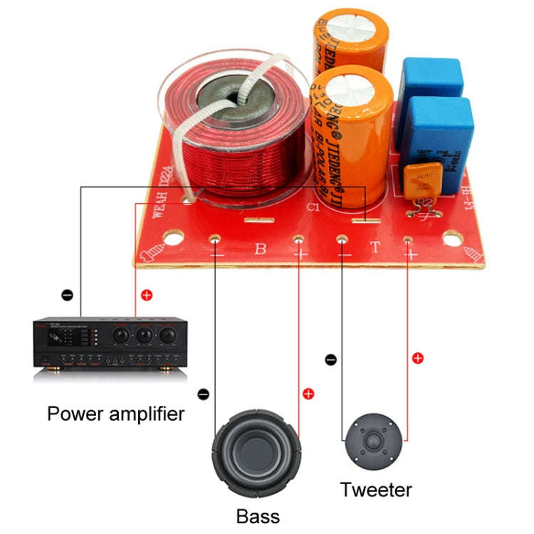 D224 High And Low 2-Way Audio Crossover Bookshelf Speaker Conversion Divider