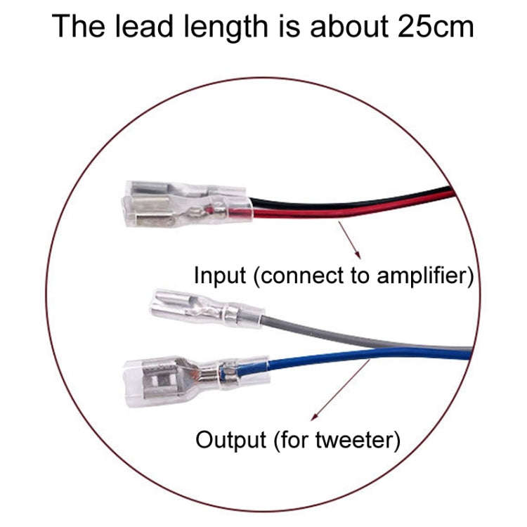 WEAH-T-5 Car Modification Tweeter Crossover Hi-Fi Audio Divider, Style: A Model 2.2UF