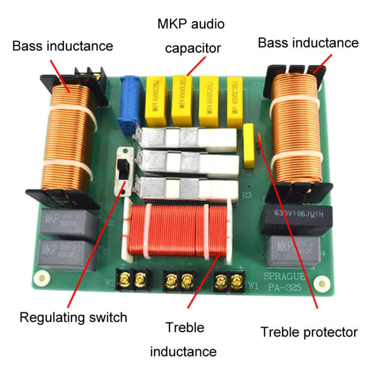 PA-325 One High Two Low Powered Stage Speaker Crossover Boards High-Fidelity Audio 3-Way Crossover