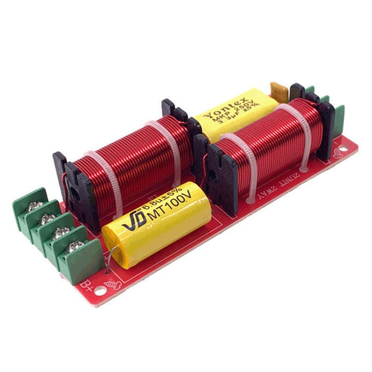 WEAH-2503 High and Low 2-way Speaker Crossover Hi-Fi Home Audio Solderless Divider(A Type Yellow ...