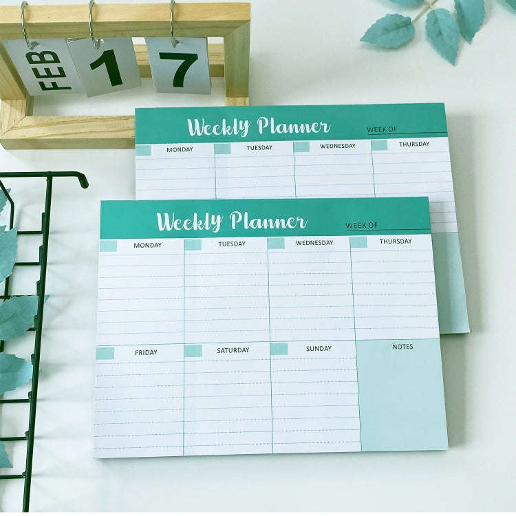B5 52 Sheets Weekly Planner Tear-away Notepad Schedule Book To Do List Day Priorities(Style C)
